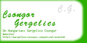 csongor gergelics business card